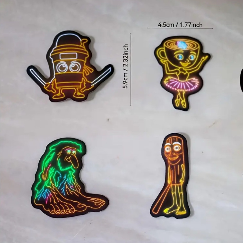 Italian Brain Rot Neon Sticker 50pc Set - Picture 2 of 3